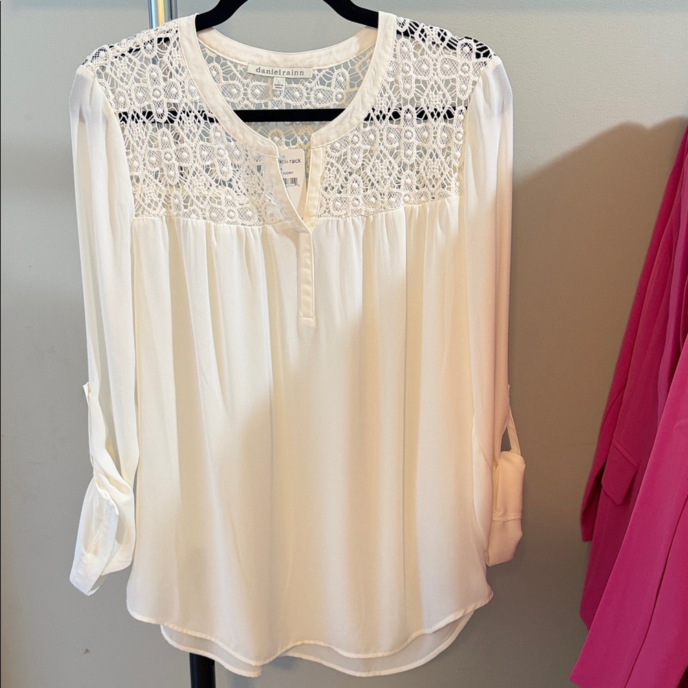 Daniel Rainn Ivory Lace Blouse